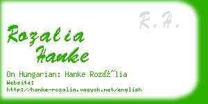 rozalia hanke business card